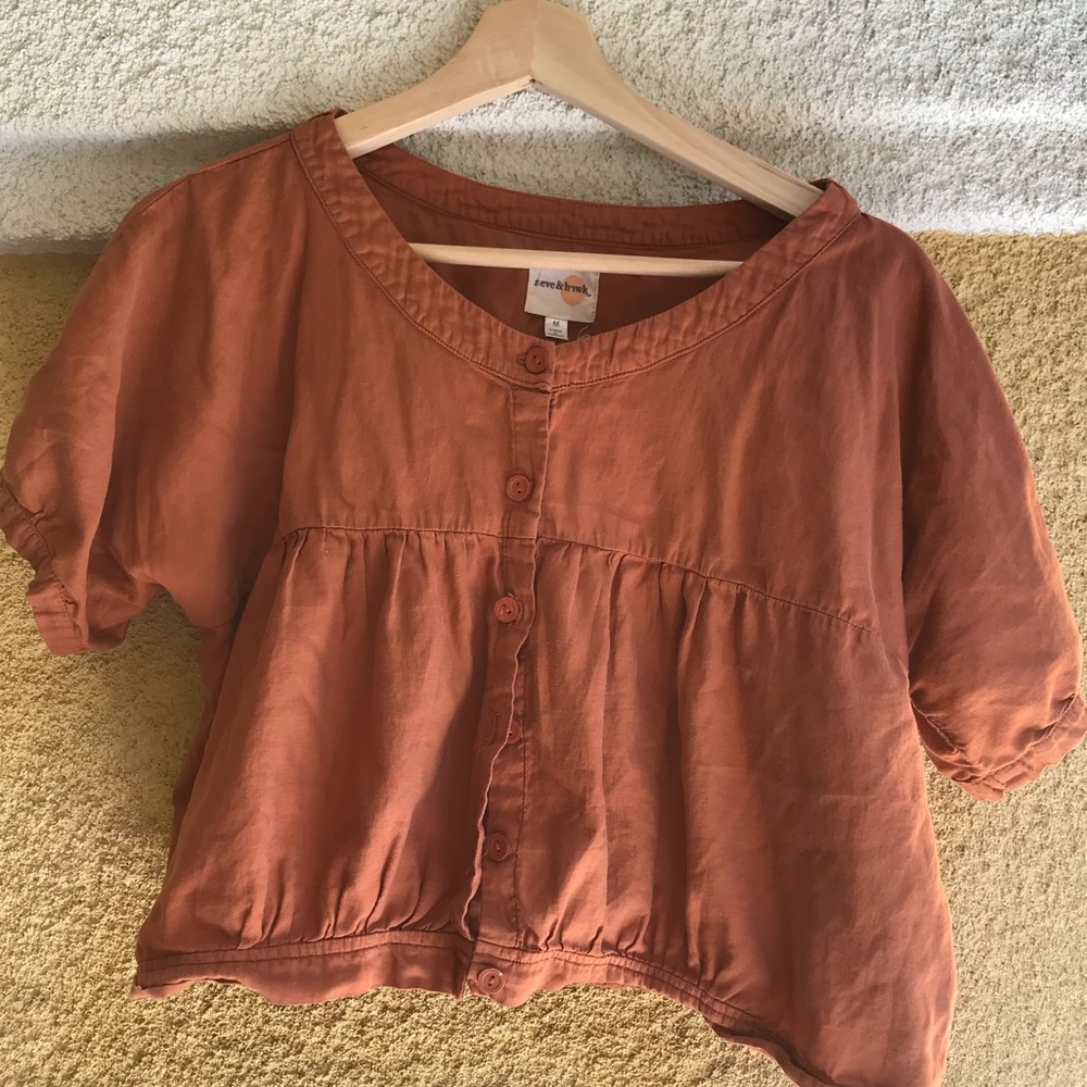 Neve & Hawk HAVEN top in clay, size M